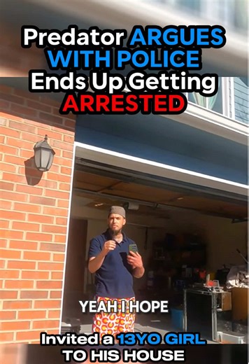 Predator gets caught at his house and ends up arguing with police and getting arrested #fyp #cops #crime #caught