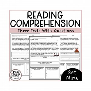 Comprehension Worksheets - Reading Strategies Set #9 - Etsy