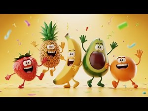 Dancing Fruits Party! Fun & Colorful Sensory Animation for Kids