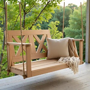 Wooden Porch Swing Plans PDF – Outdoor Hanging Bench With Backrest | Easy DIY Garden Swing - Etsy