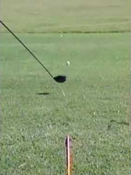 Swinging left after impact.
