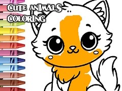 Game Cute Animals Coloring online. Play for free