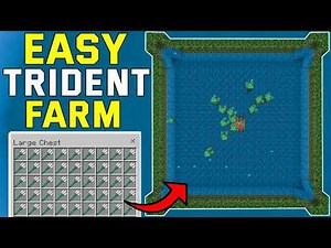 BEST & EASY Drowned Trident Farm Minecraft 1.21+ (Bedrock,Mcpe,Ps4,Xbox)