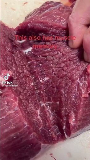 Raw meat with muscle memory