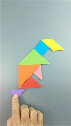easy tangram drawing shape #tangram #tangrampuzzle #satisfyingart