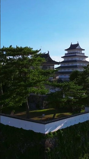 壮麗な島原城の全景【ドローン映像】#ドローン #ドローン空撮 #空撮 #drone #dji #長崎県 #島原市 #島原城