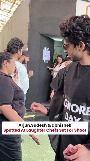 Arjun,Sudesh & abhishek Spotted At Laughter Chefs Set For Shoot