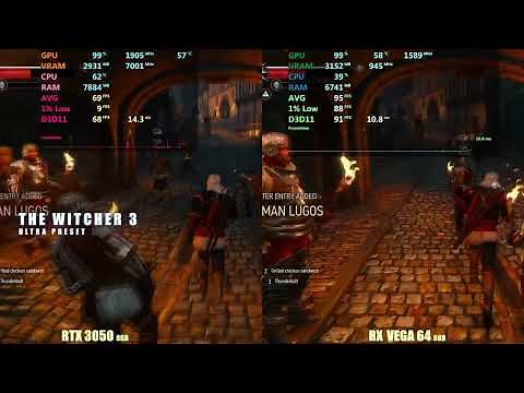 RX Vega 64 vs RTX 3050