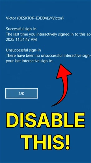 Disable Last Sign-in Message in Windows 11!