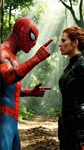 Spider-Man Brings Black Widow For His Mother 🤯#blackwidow #ai #reel #mother #marvel #avengers