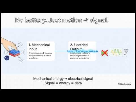 How passive sensors generate power from motion (piezoelectric overview)