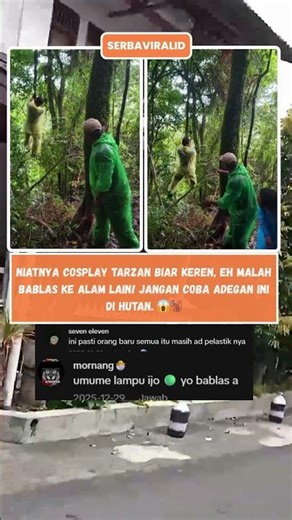 Tarzan Cosplay Berujung Horor! 😱 Bablas ke Alam Gaib di Hutan! 👻 #Misteri #Shorts #Viral
