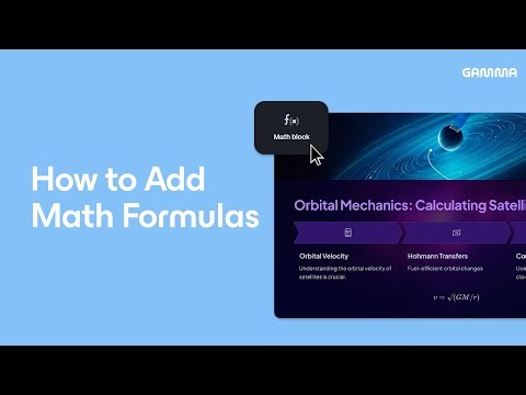 How to add Math Formulas in Gamma