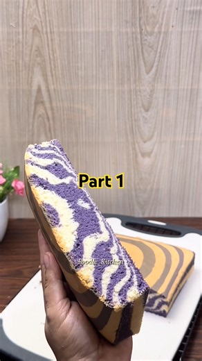 Bolu Zebra Taro #bolu #boluzebra #baking #recipe #cemilan #cake #idejualan #resep