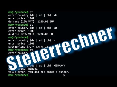 Python Lernen – Mehrwertsteuer berechnen mit match-case