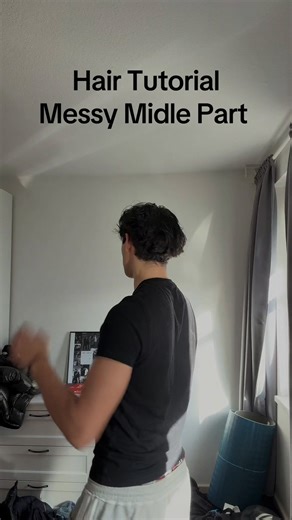 Messy Middle Part Hair Tutorial