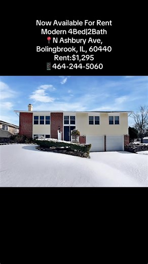 Stunning 4 Bed 2 Bath Home for Rent in Bolingbrook, IL