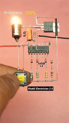 4 step dimmer using Cd4017#experiment #scienceproject #automobile #industrialelectrician #electrical