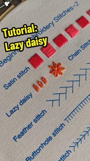Embroidery Tutorial: Lazy Daisy Stitch Step-by-Step Guide