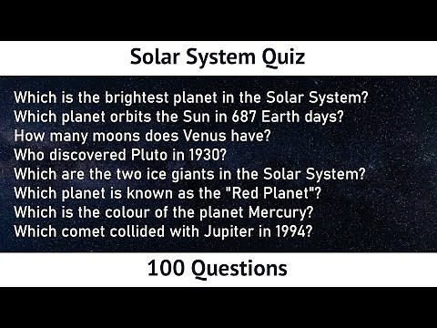 Solar System Quiz | 100 Questions | Space Quiz | Astronomy
