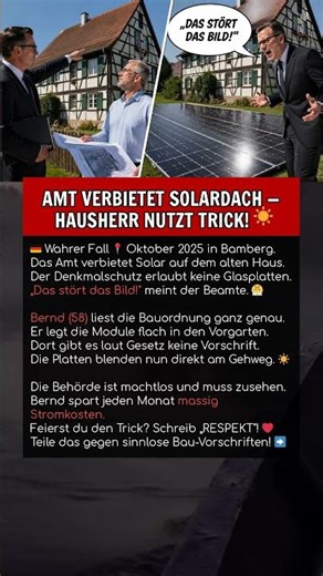AMT VERBIETET SOLARDACH — HAUSHERR NUTZT TRICK! ☀️