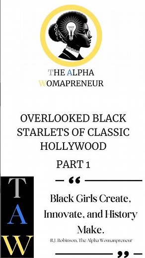 Overlooked Black starlets of Classic Hollywood: Part 1 #classichollywood
