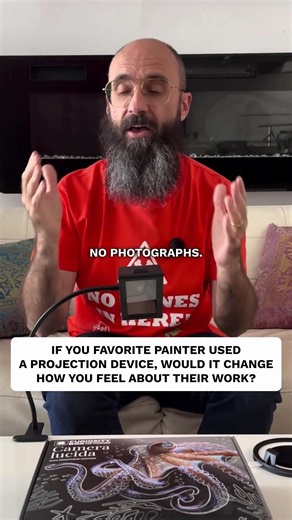 Would a projection device change how you feel about your favorite painter's work? 🤔🎨