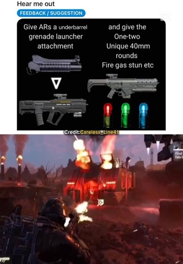 it would be cool if devs could change nade types in weapon modification - Helldivers 2 #shorts