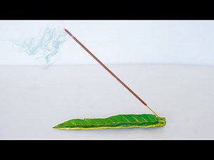 How To Make CLAY Incense Holder/ DIY Leaf Incense Burner | edcaai