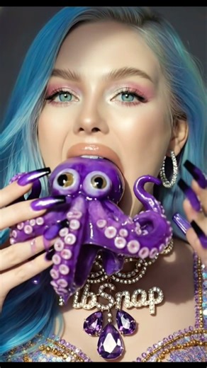 ASMR Scary Octopus Dessert Bite | Extreme Jelly Crunch & Wet Sounds |🐙