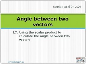 Angle between two vectors