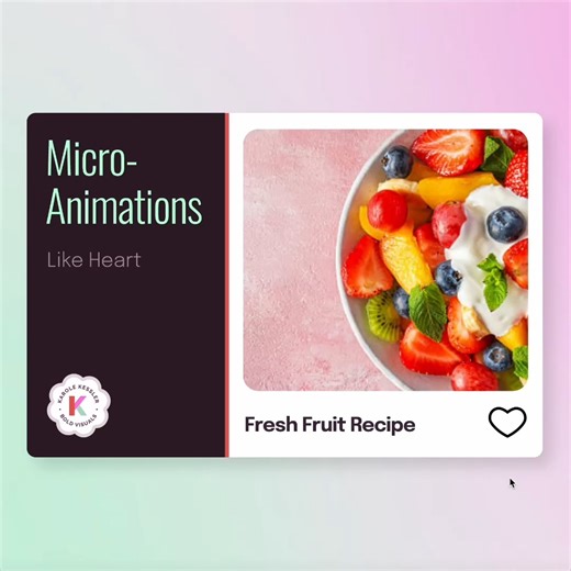 Karole Kessler on Instagram: "I recently came across an outstanding tutorial video from Figma that highlights all the unique details that make this ❤️ micro-animation special. It’s a fantastic resource for anyone looking to elevate their prototyping skills! https://www.youtube.com/watch?v=oOJ5StJr-pU Micro-animations are subtle, tiny animations that enhance user experience. ❤️ Like Hearts bring a playful element, delivering instant feedback and creating a warm connection that makes your experien