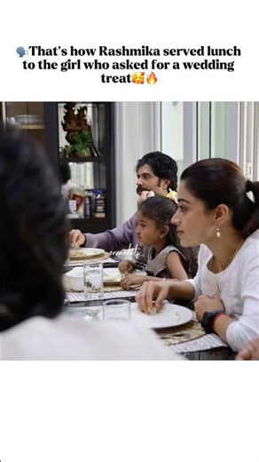 rashmika serve her lunch🥰#rashmikamandanna #bollywood