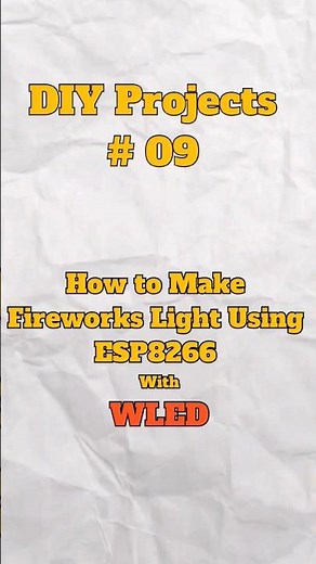 How To Make 5v Smart Control RGB Fireworks Light Using wled esp8266 #arduinotutorial #diy