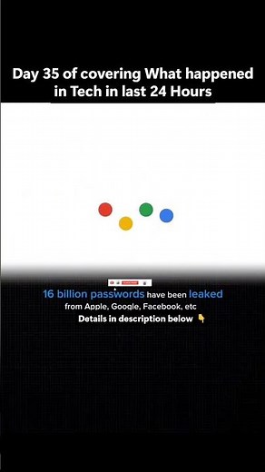 Day35: 16 Billion Passwords Leaked! Largest Data Breach Ever | Protect Yourself Now #cybersecurity