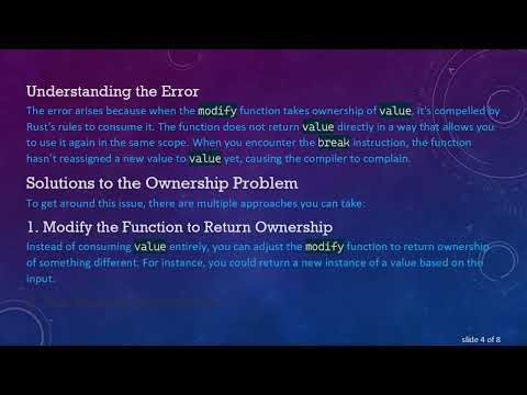 How to Modify a Value Inside a Loop in Rust Without Ownership Issues