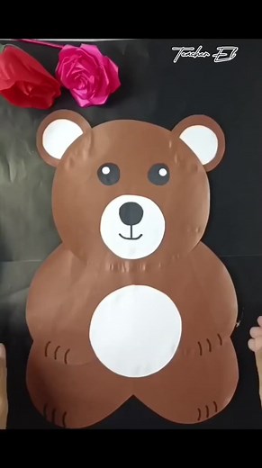 Paper Teddy Bear, watch the full video🫰 #crafts #arts #adsonreels #fbreels #activity #kindergarten | Teacher El Learning Materials