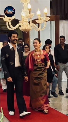 A peek into #rashmikamandanna & #VijayDeverakonda’s beautiful private reception in Coorg ❤️📷✨#shorts