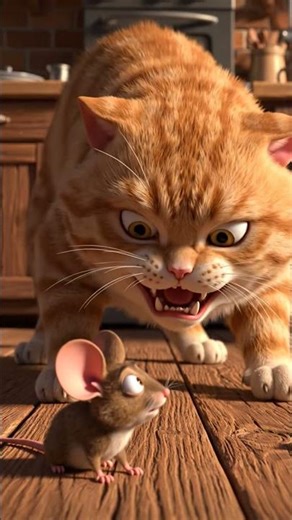 Angry Cat Attack On Mouse #trending#shorts #pet #viral #trending