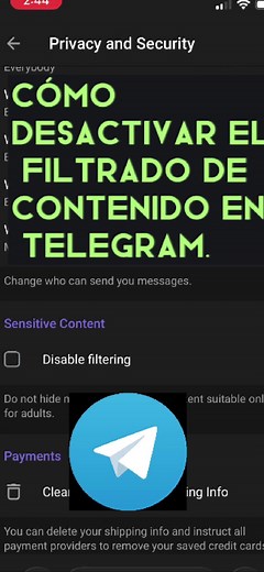 Cómo Desactivar el Filtro de Contenido en Telegram 2026