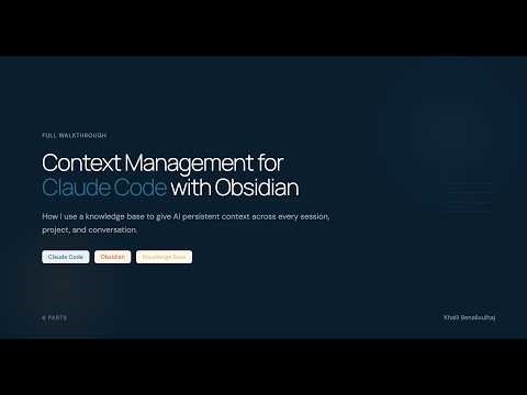 Knowledge Management with Obsidian + Claude Code