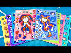 [ToyASMR] Sticker Book Fun: Placing The Amazing DIGITAL CIRCUS Sticker Perfectly 📘 | Satisfying DIY