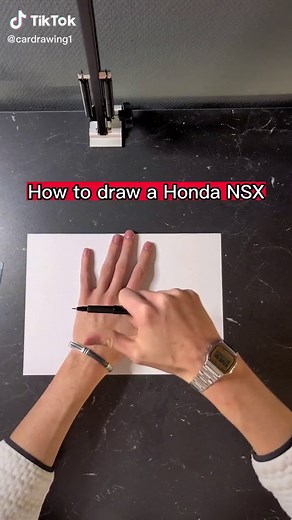 Step-by-Step Guide on Drawing a Honda NSX Car