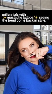 The mustache trend is back! 😝 #millennials #nostalgia #mustache #2010s #trends #reelsfacebook #relatable | Melissa Kristin TV