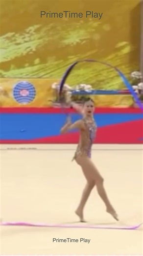 Ribbon routine that left judges speechless #rhythmicgymnastics #olympics #gymnastics