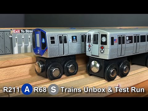 NEW Munipals R211 A Train R68 Franklin Ave Shuttle Mega Unbox & First Test Run ‪@Trainman6000‬ MTA