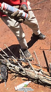 Loading an Anchoring Gun and Pullout Test During Chemical Anchoring Process of Steel Rebar for Bevel Detail of an Underground Reinforced Concrete (RC) Water Tank. Injection procedure: 1. Attach the double tube resin/mortar that is specifies for the application (suppplier/engineer to advise) 2. Squeeze out afew drops of the mortar to the ground ensure there are no air bubbles 3. Insert gun nozzle in the drilled hole and press trigger to puah chemical in the hole bottom up unril hole is filles 4. 