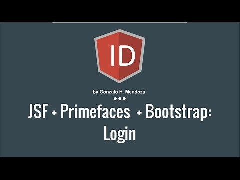 JSF + Primefaces + Bootstrap : Login template