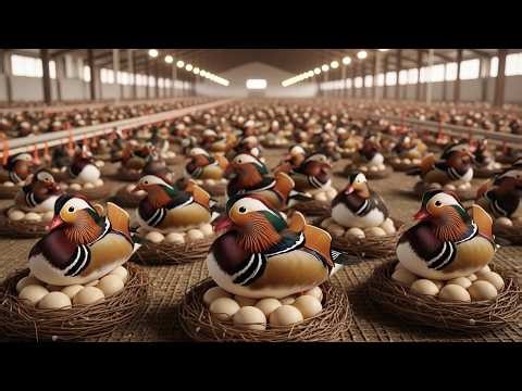 How Farmers Raise Mandarin Ducks 🦆 From Ducklings to Egg Production