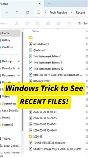 Hidden Windows Trick That Shows EVERYTHING You Opened🔥